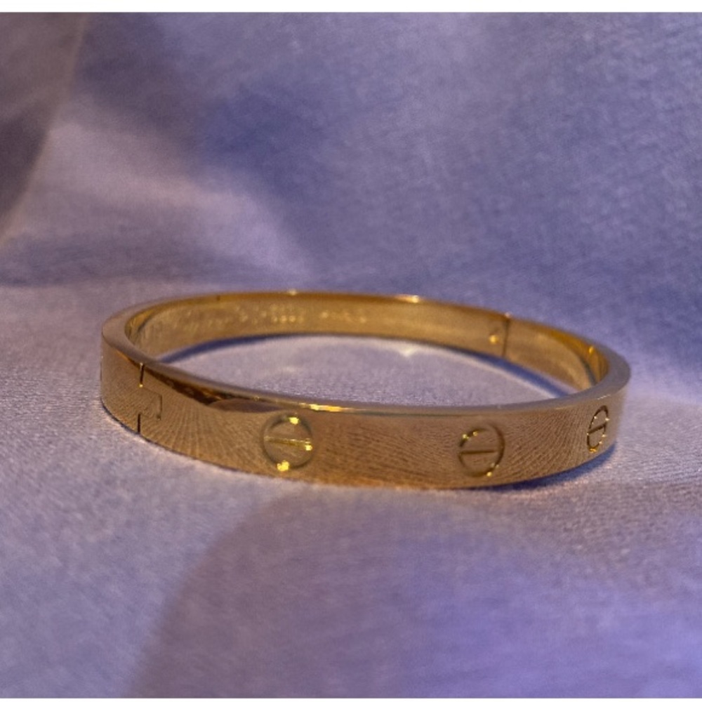 Gold Bangle “Love” Bracelet
